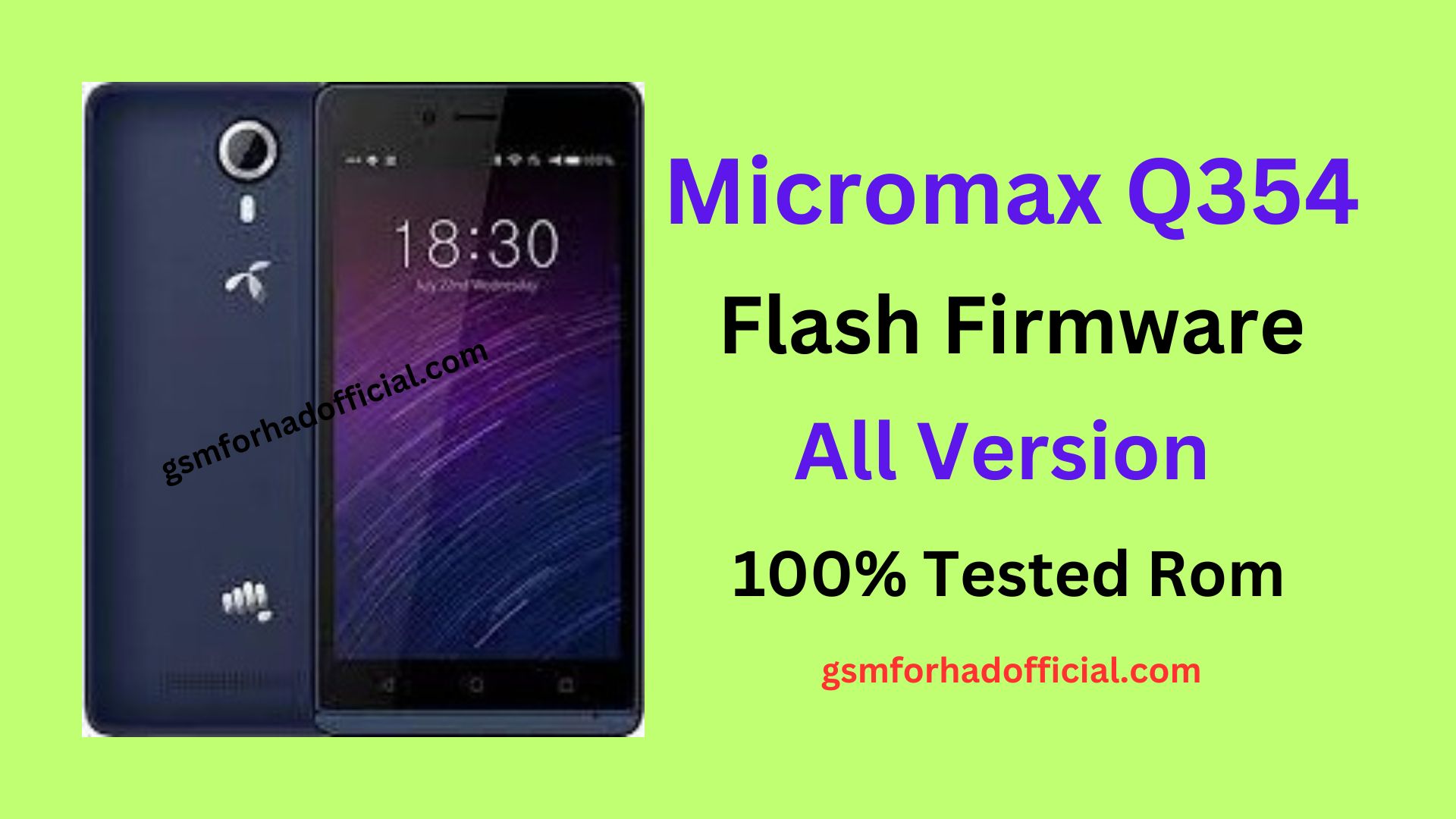 Micromax Q354 Flash File Without Password