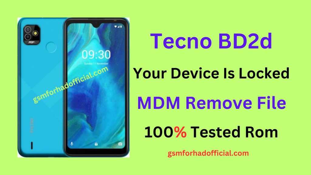 Tecno BD2d MDM Remove