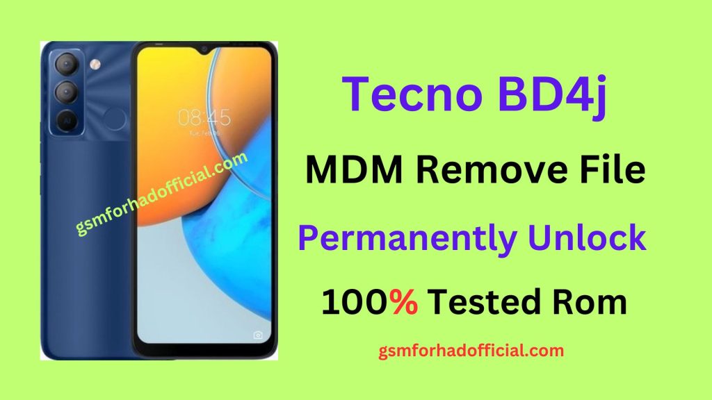 Tecno BD4j MDM Remove File