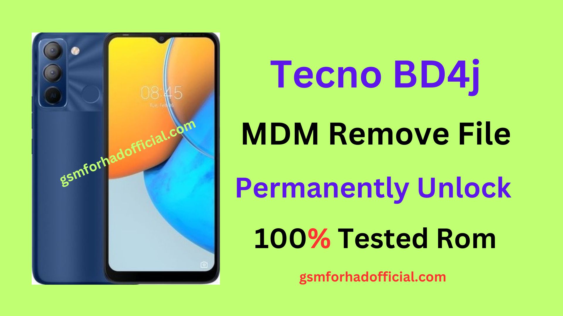 Tecno BE6j MDM Remove File