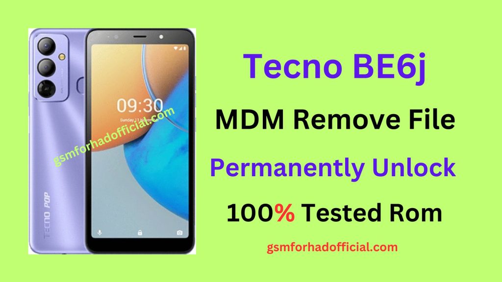 Tecno BD6j MDM Remove File