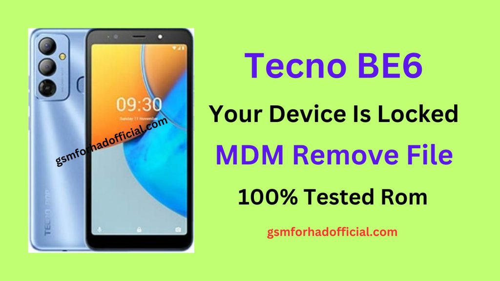 Tecno BE6 MDM Remove