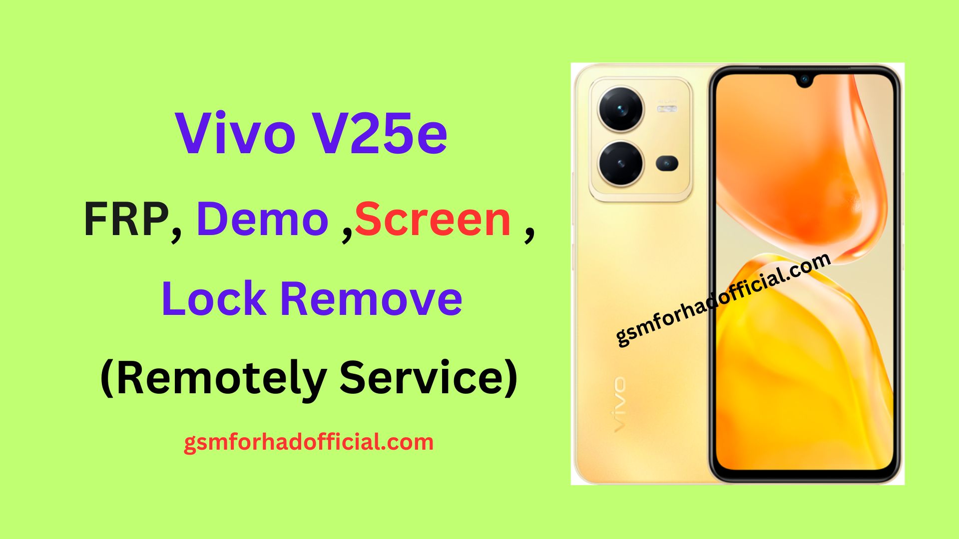 Vivo V25e FRP Lock Remove