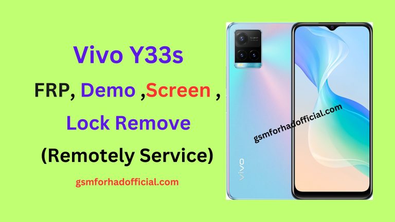 Vivo Y33s FRP Lock Remove