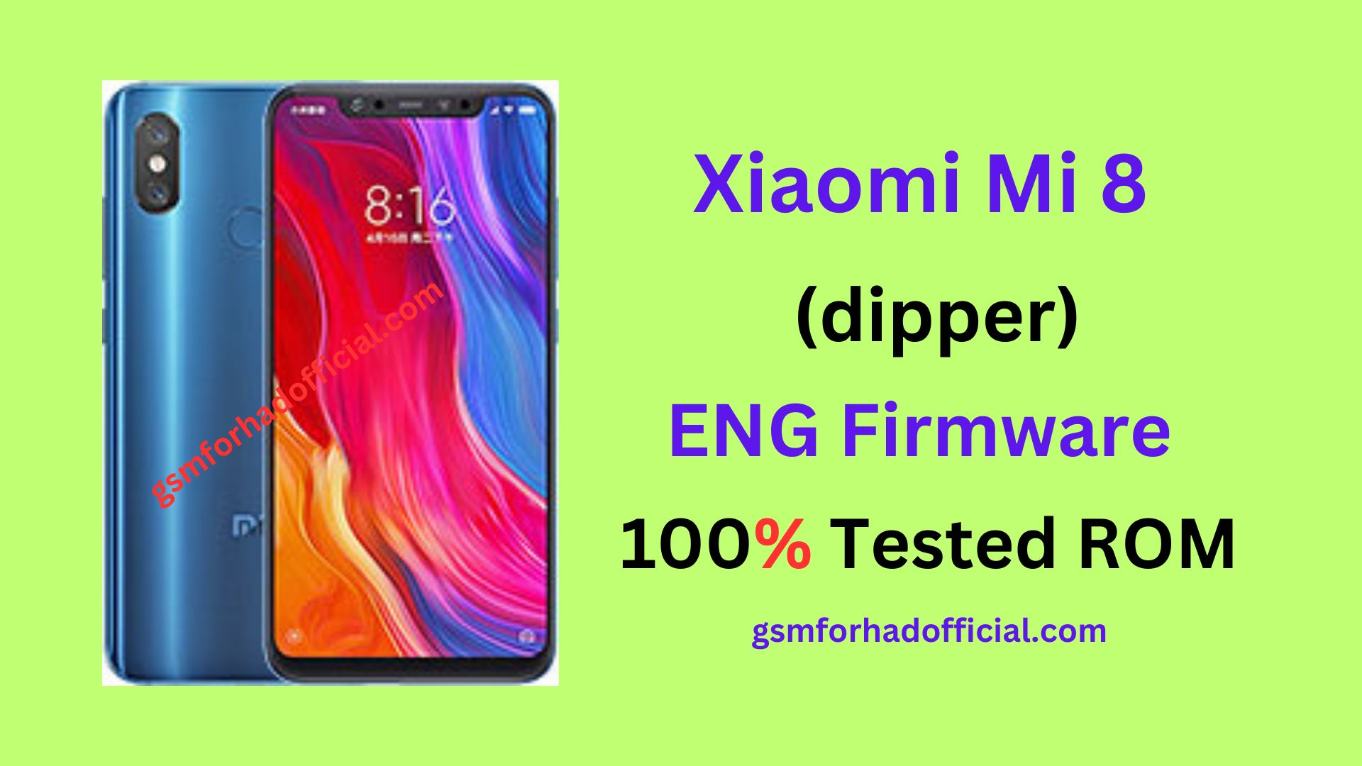 Xiaomi Mi 8 (dipper) ENG Firmware