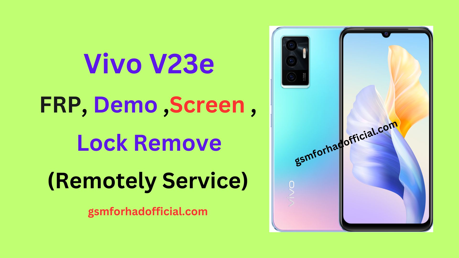 Vivo V23e FRP Lock Remove