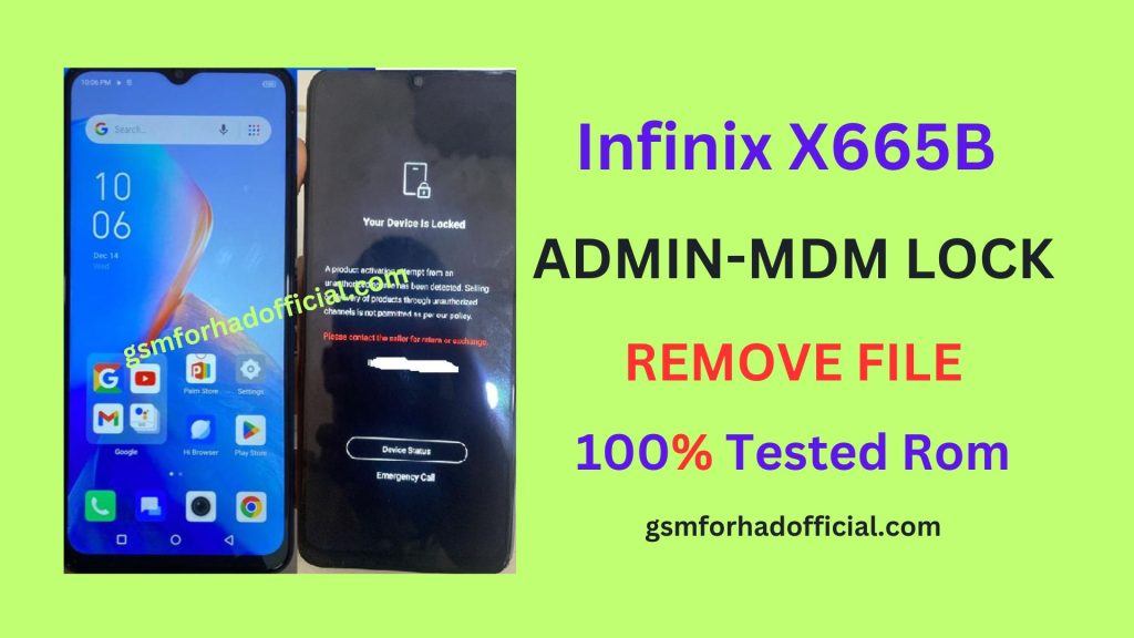 Infinix Hot 12i X665B MDM FILE