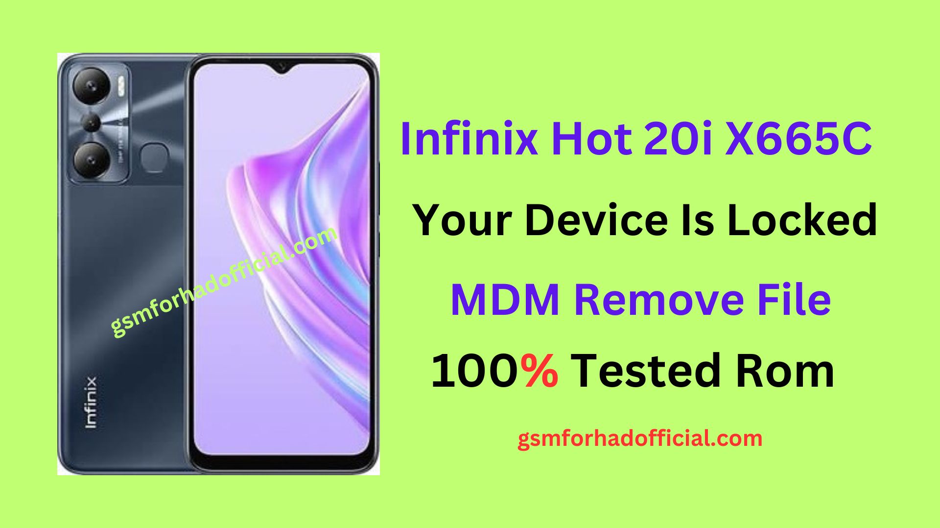 Infinix X665C MDM Remove File