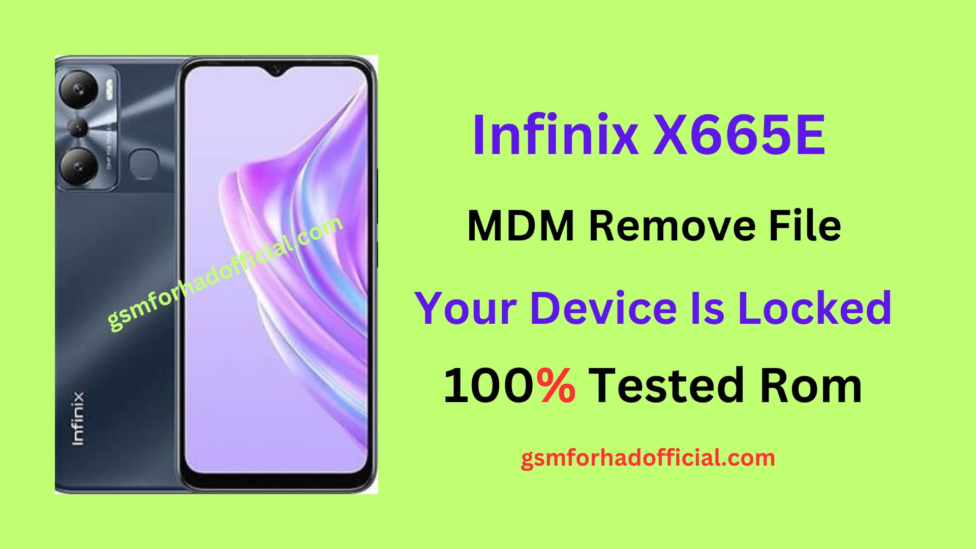 Infinix X665E MDM Remove File