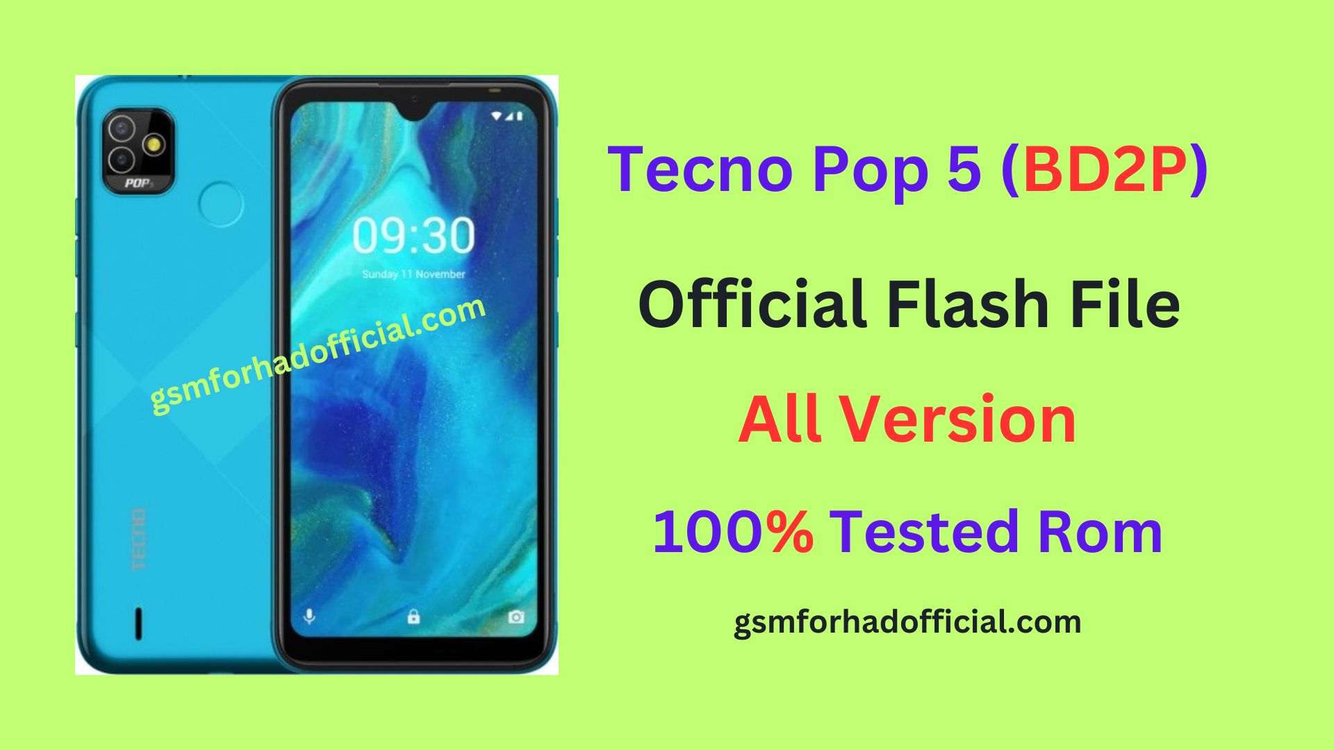 Tecno BD2P Flash File