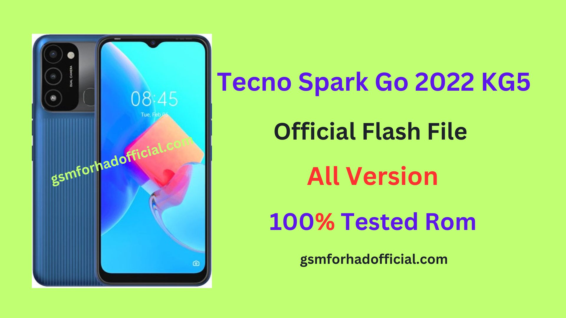 Tecno KG5 Flash File