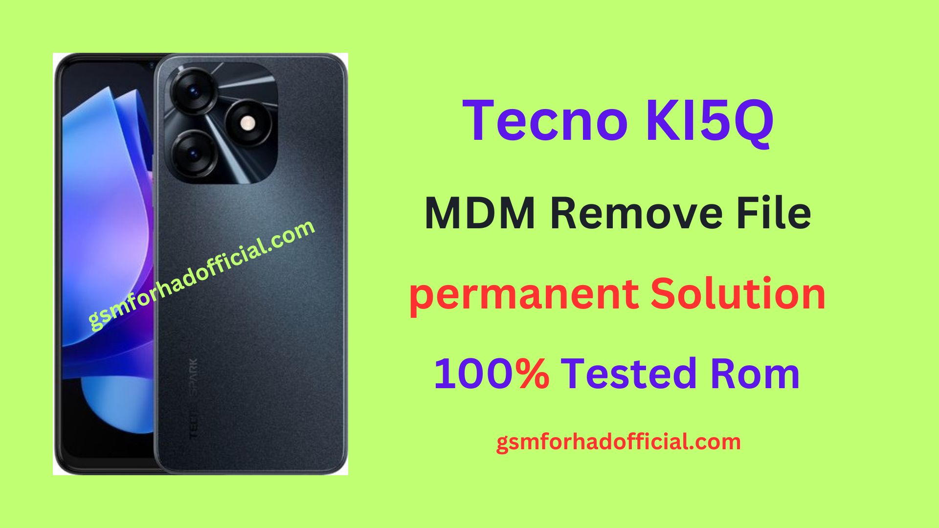 Tecno KI5Q MDM Remove File