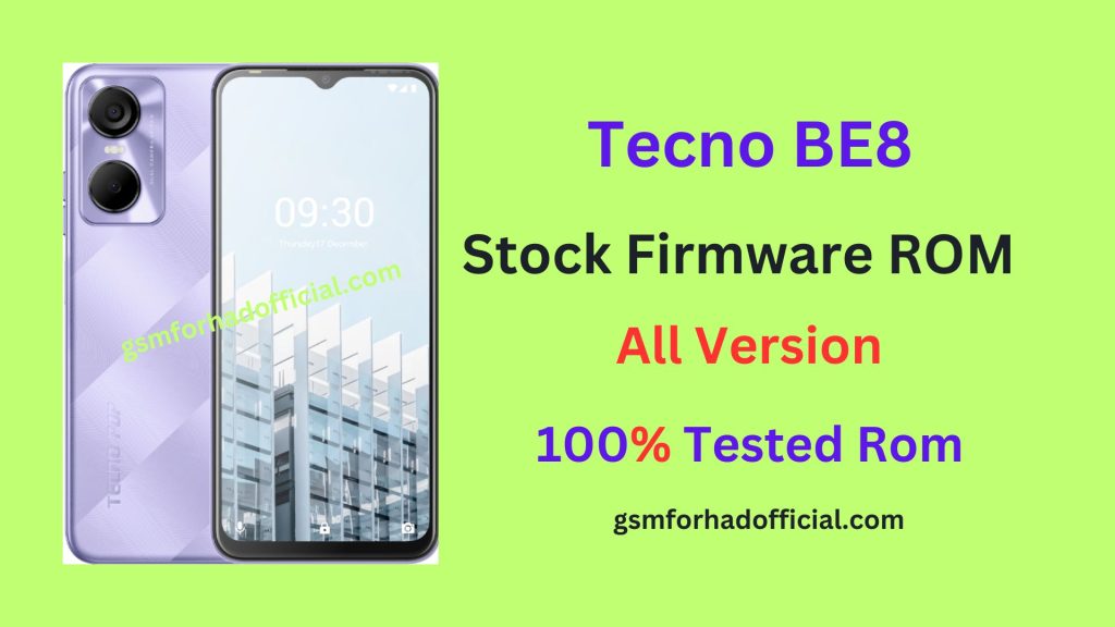 Tecno BE8 Flash File