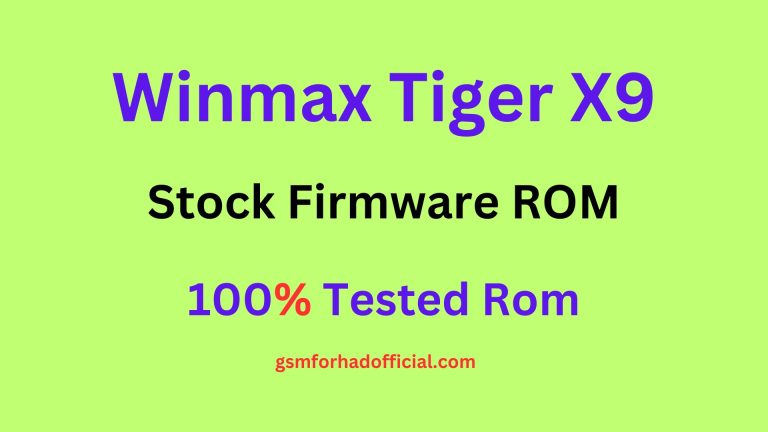 Winmax Tiger X9 Flash File