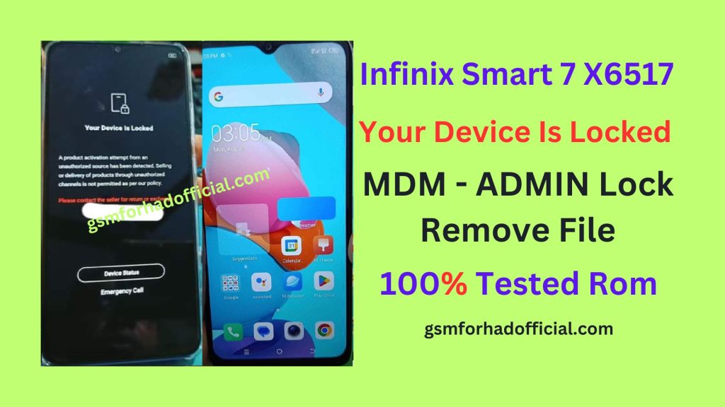 Infinix X6517 MDM Remove File