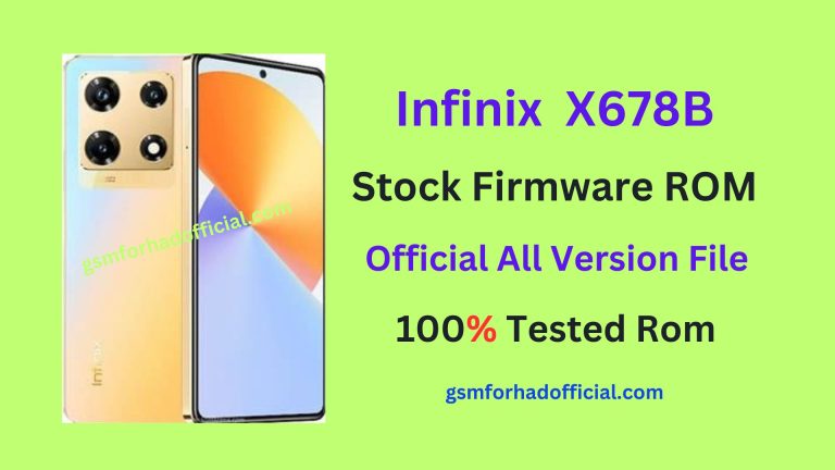 Infinix X678B Flash File Without Password