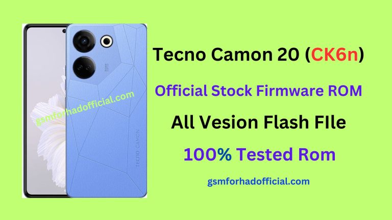 Tecno Camon 20 CK6n Flash File