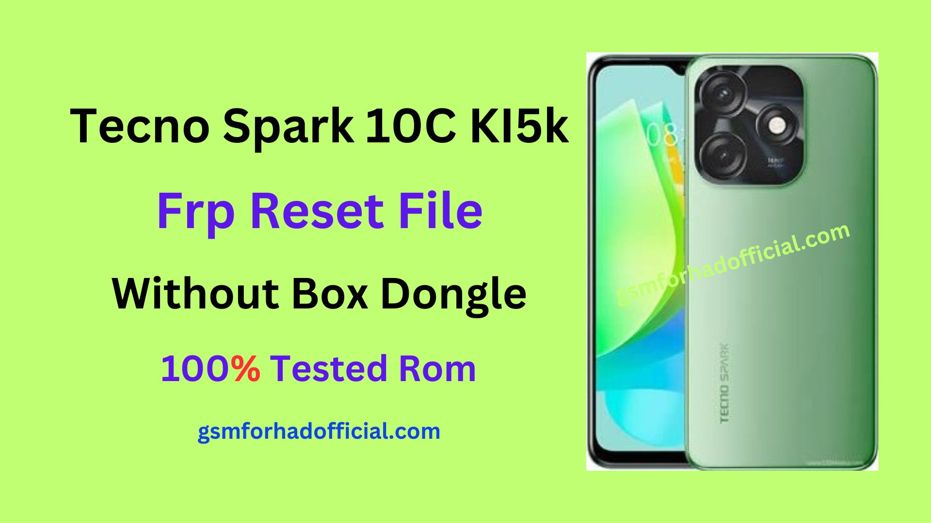 Tecno ki5k Frp Reset File