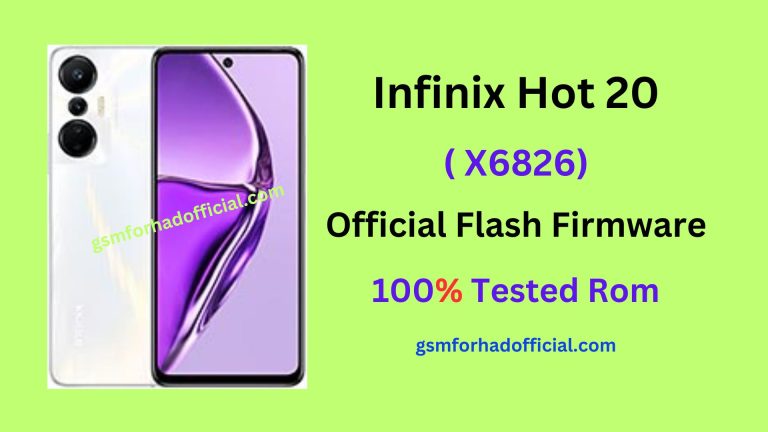 Infinix Hot 20 X6826 Flash File