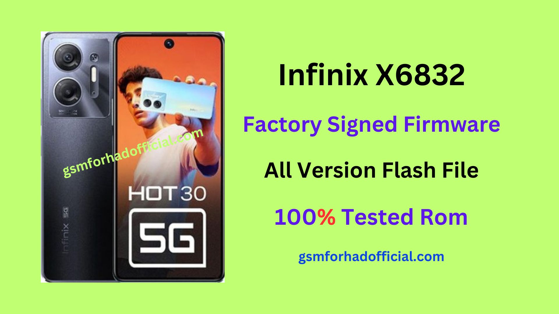 Infinix Hot 30 5G X6832 Flash File