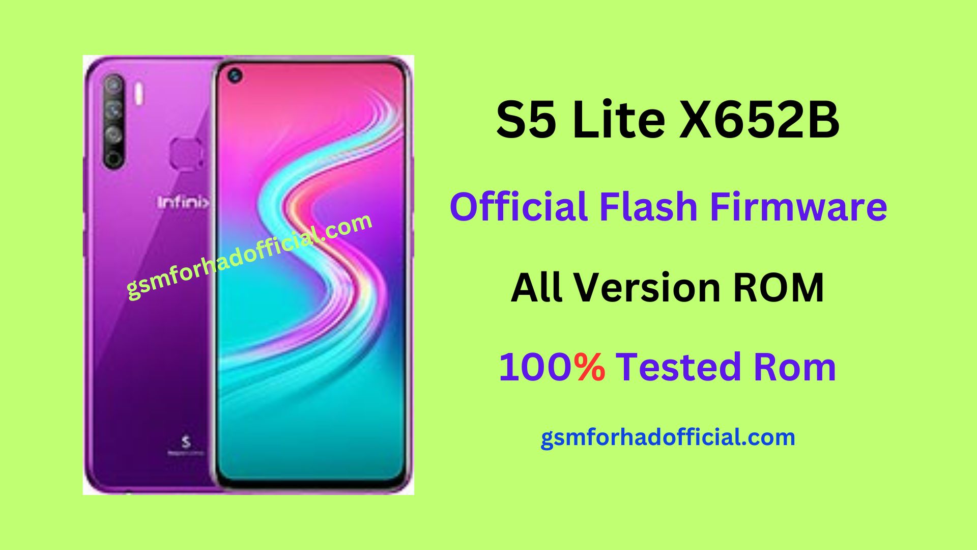 Infinix S5 Lite X652B Flash File