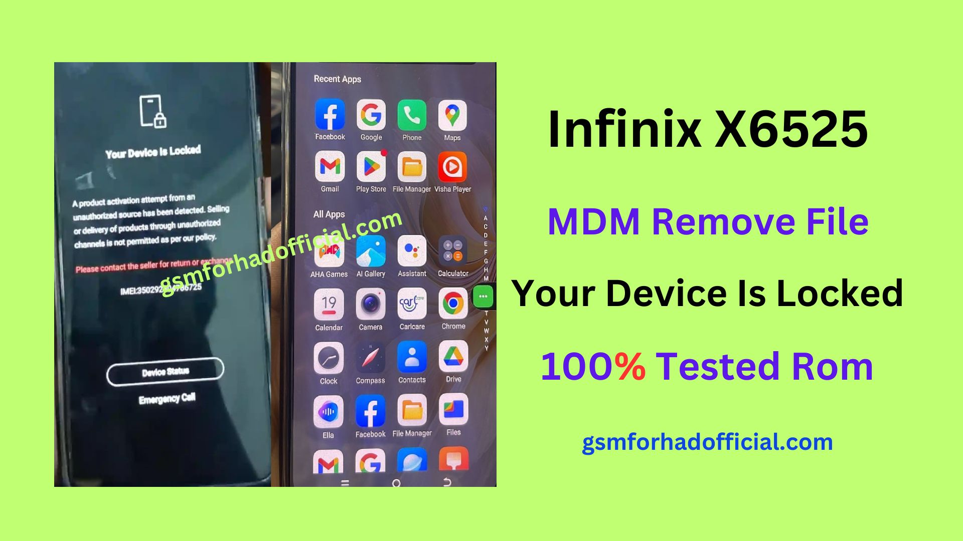 Infinix X6525 MDM File