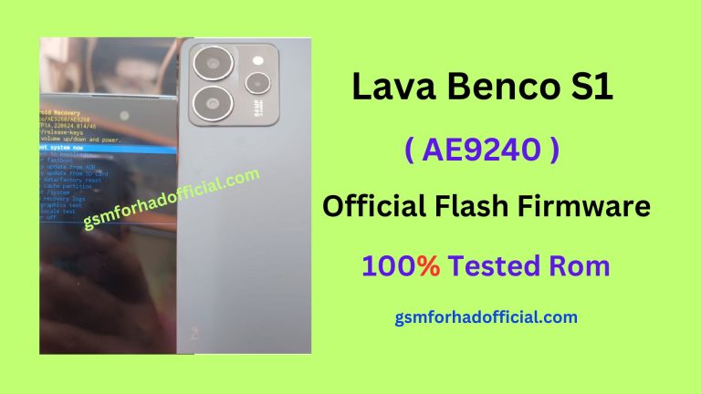 Lava Benco S1 AE9240 Flash File