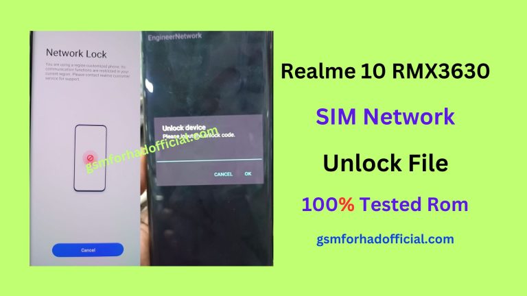 Realme RMX3630 Network Unlock File