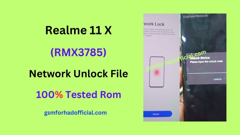 Realme RMX3785 Network Unlock File