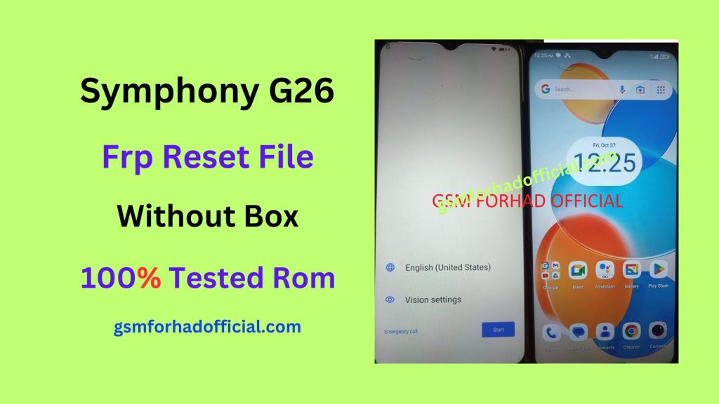 Symphony G26 Frp Reset File