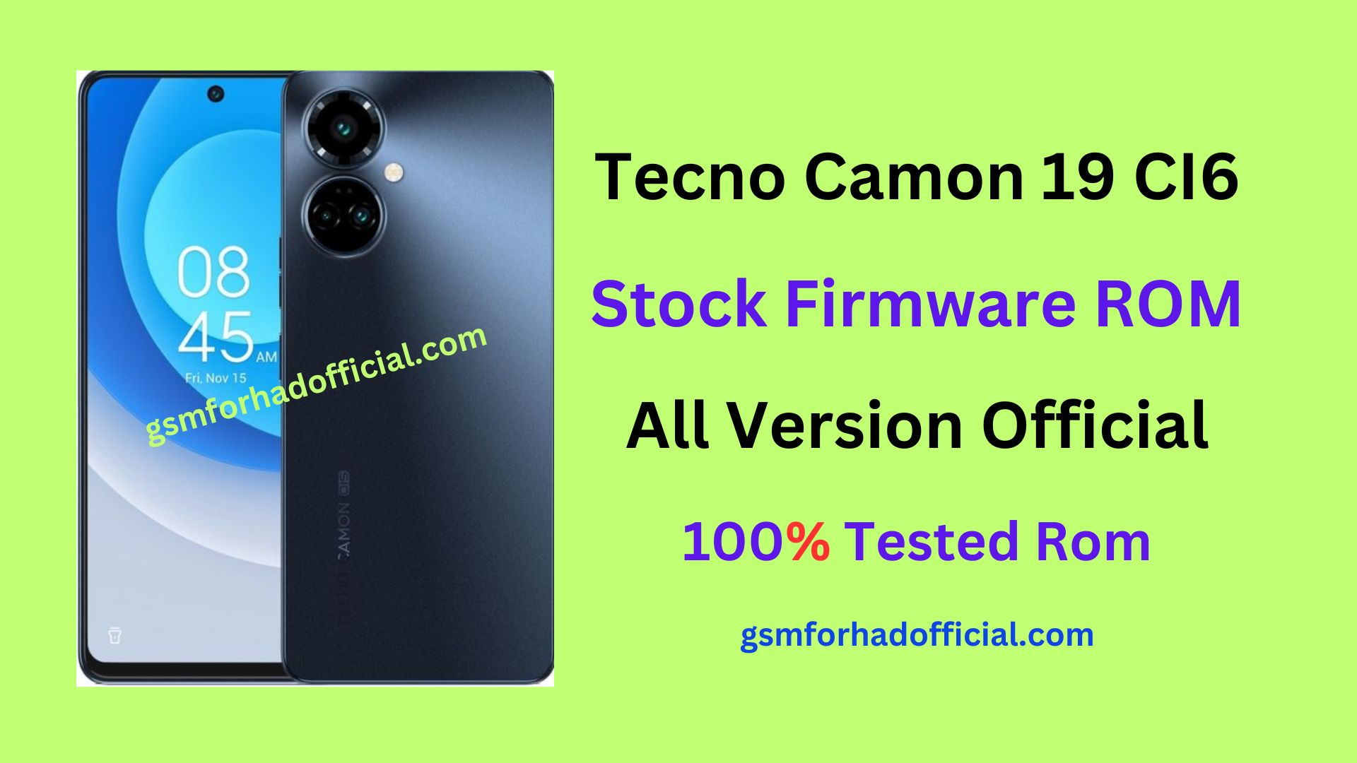 Tecno CI6 Flash File