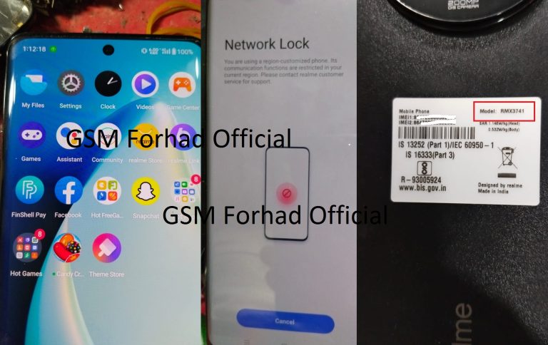 Realme 11 Pro + RMX3741 SIM Network Unlock File