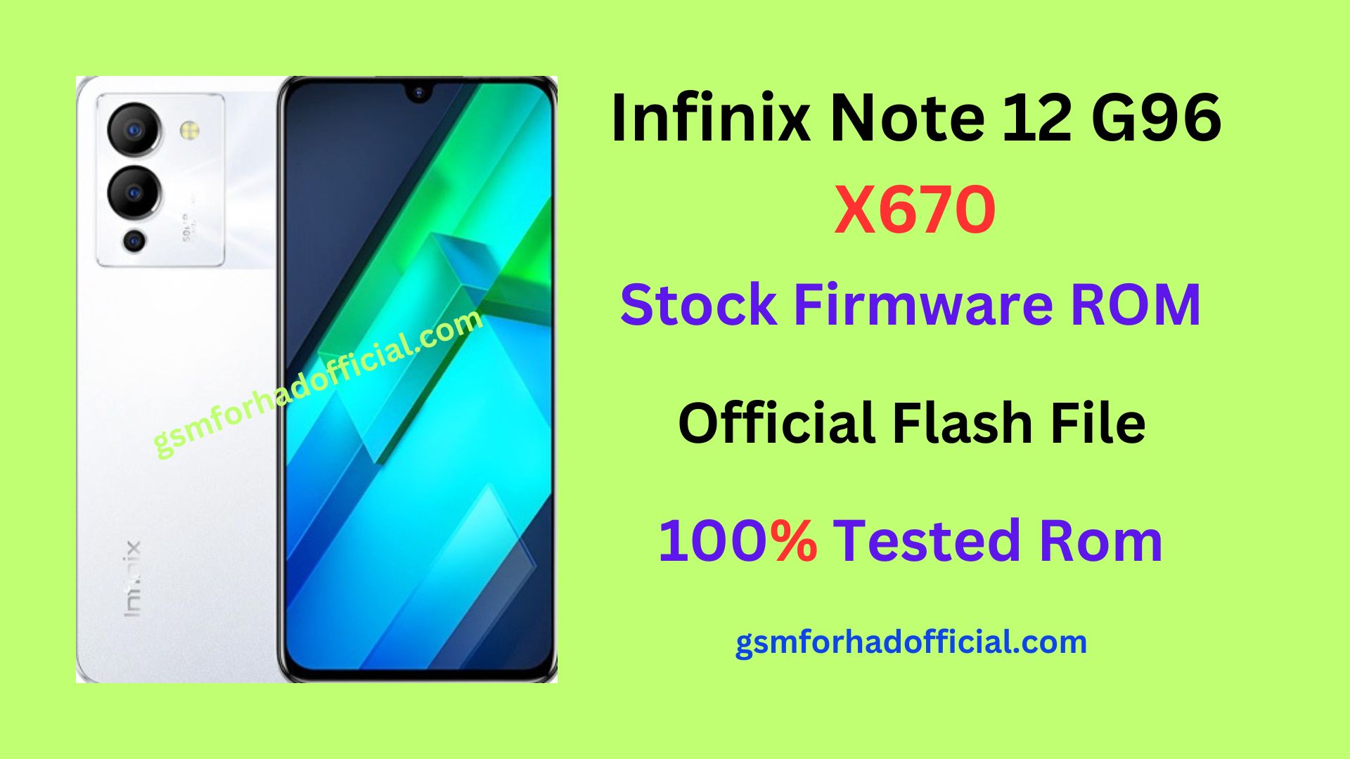 Infinix X670 Flash File