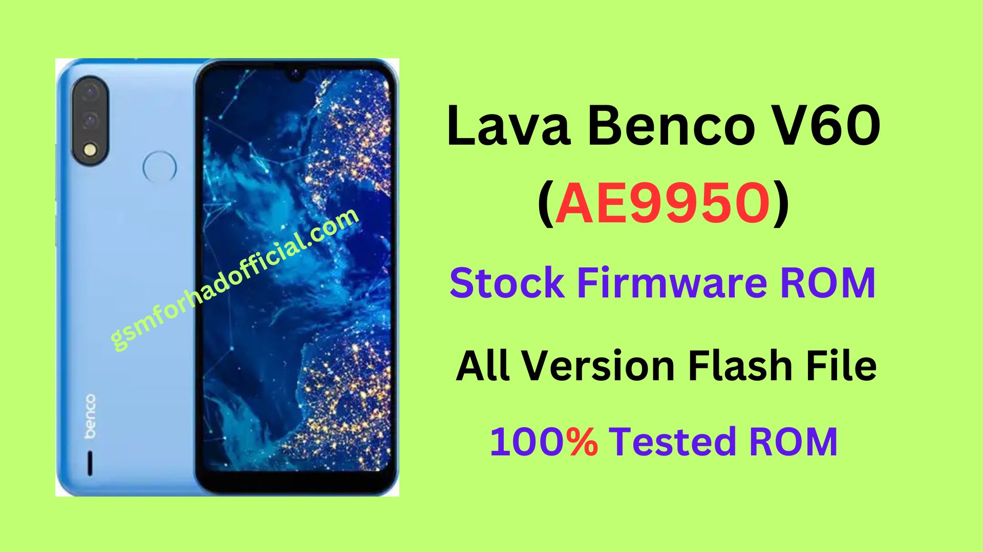 Lava Benco V60 AE9950 Flash File