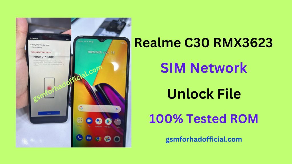 Realme C30 RMX3623 Network Unlock File