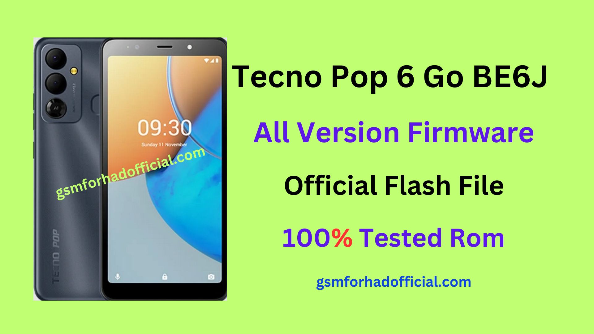 Tecno BE6J Flash File