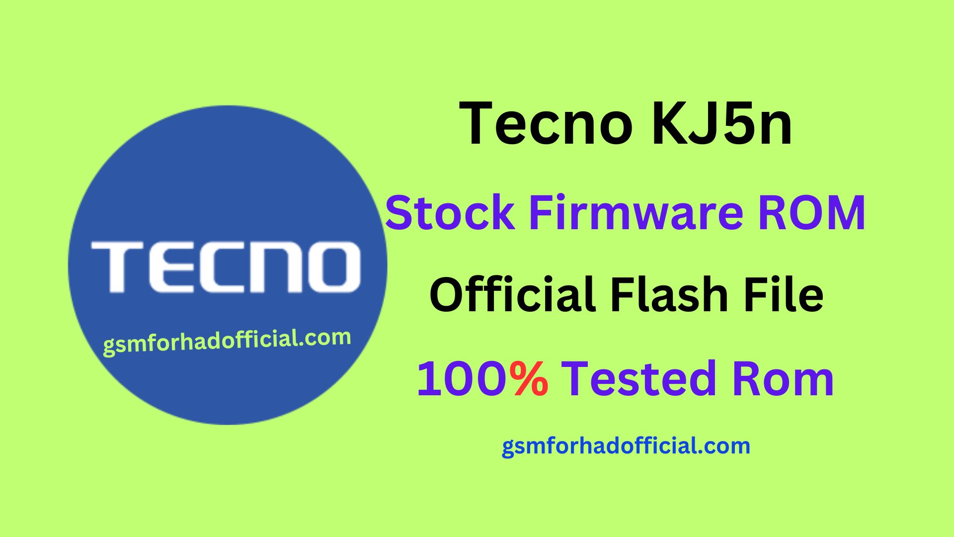 Tecno KJ5n Flash File