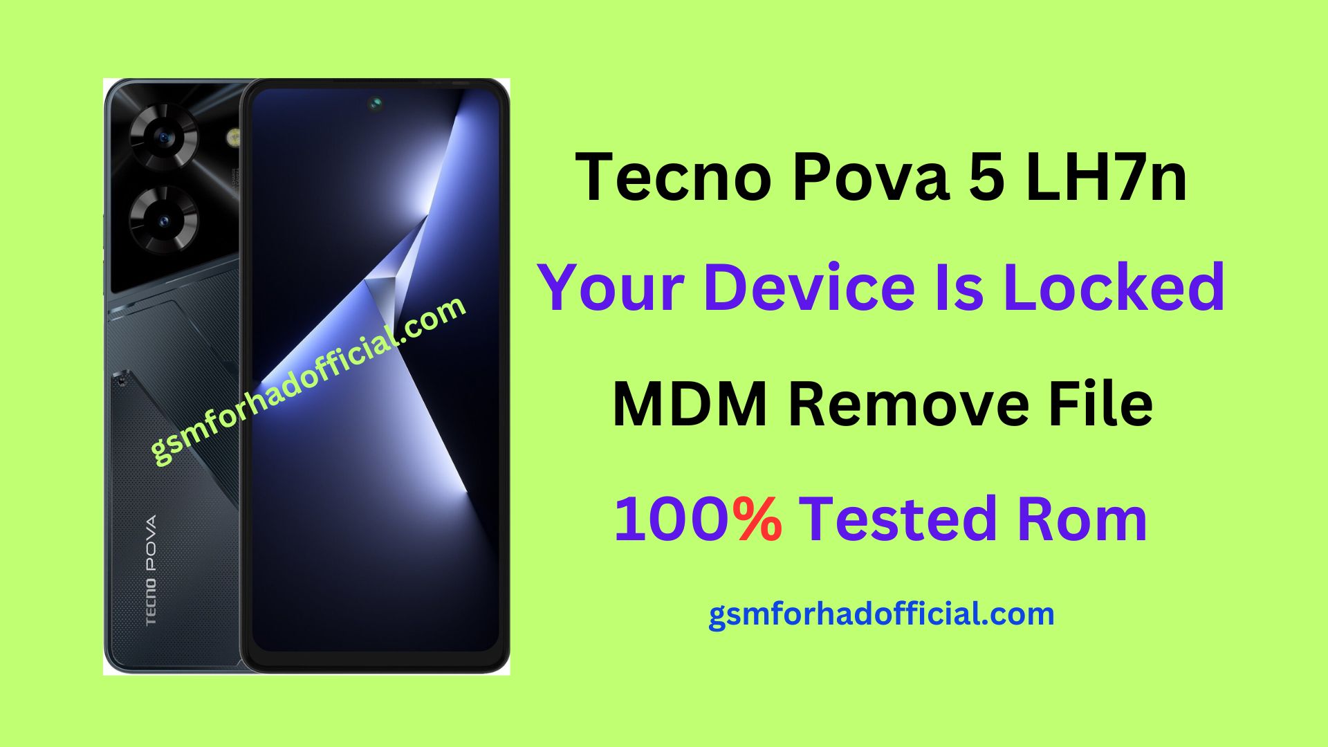 Tecno LH7n Your Device Is Locked MDM Remove File