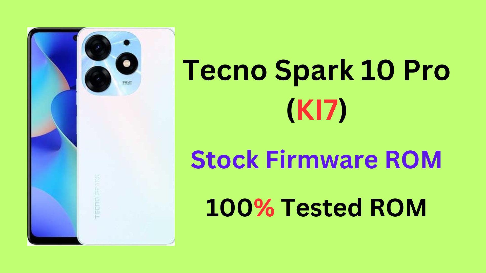 Tecno Spark 10 Pro KI7 Flash File