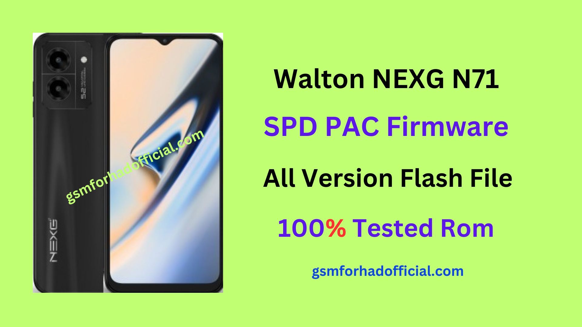 Walton NEXG N71 Flash File Without Password