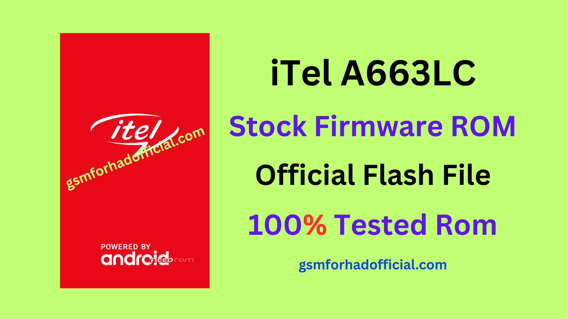 iTel A663LC Flash File