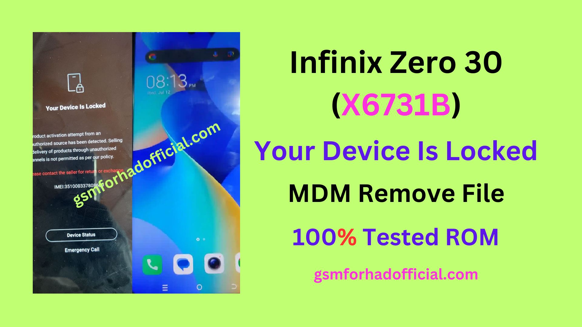 Infinix X6731B MDM Remove File