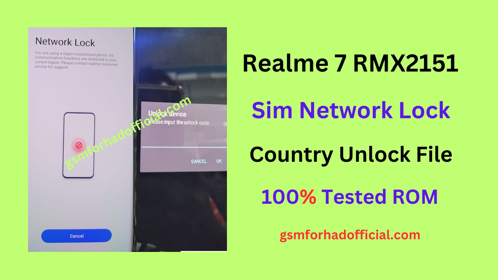 Realme 7 RMX2151 Sim Network Unlock File