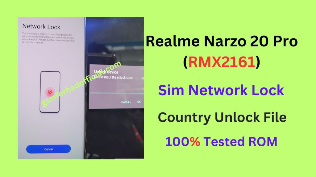 Realme Narzo 20 Pro RMX2161 Sim Network Unlock File