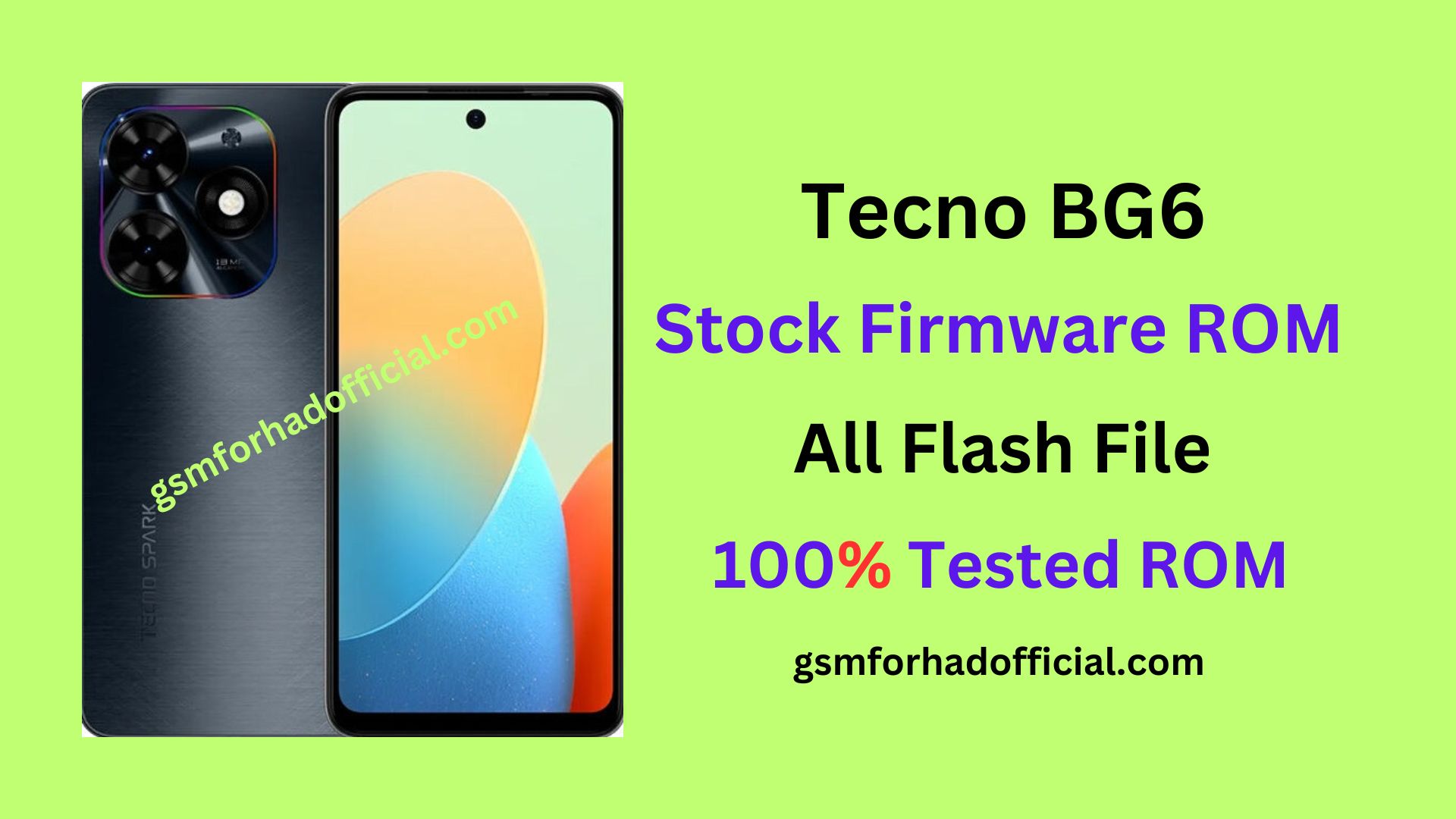 Tecno BG6 Flash File