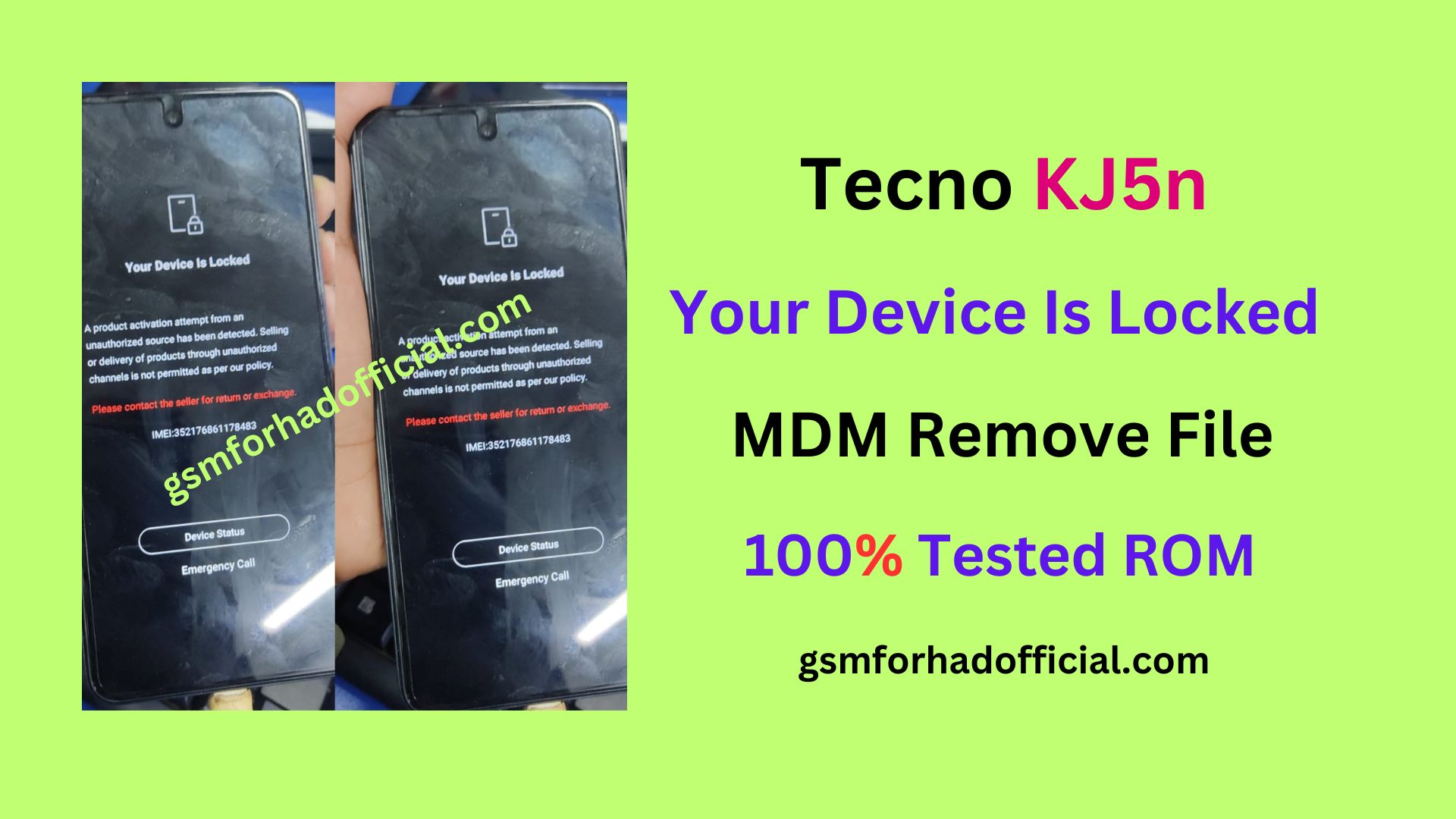 Tecno KJ5 MDM Remove File