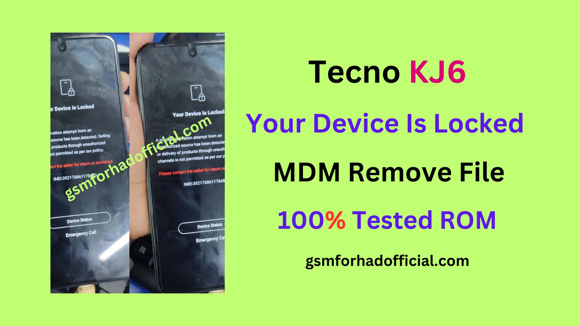 Tecno KJ6 MDM Remove File