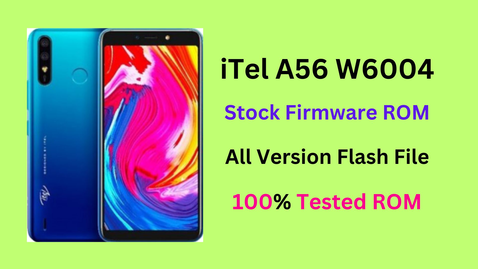 iTel A56 W6004 Flash File