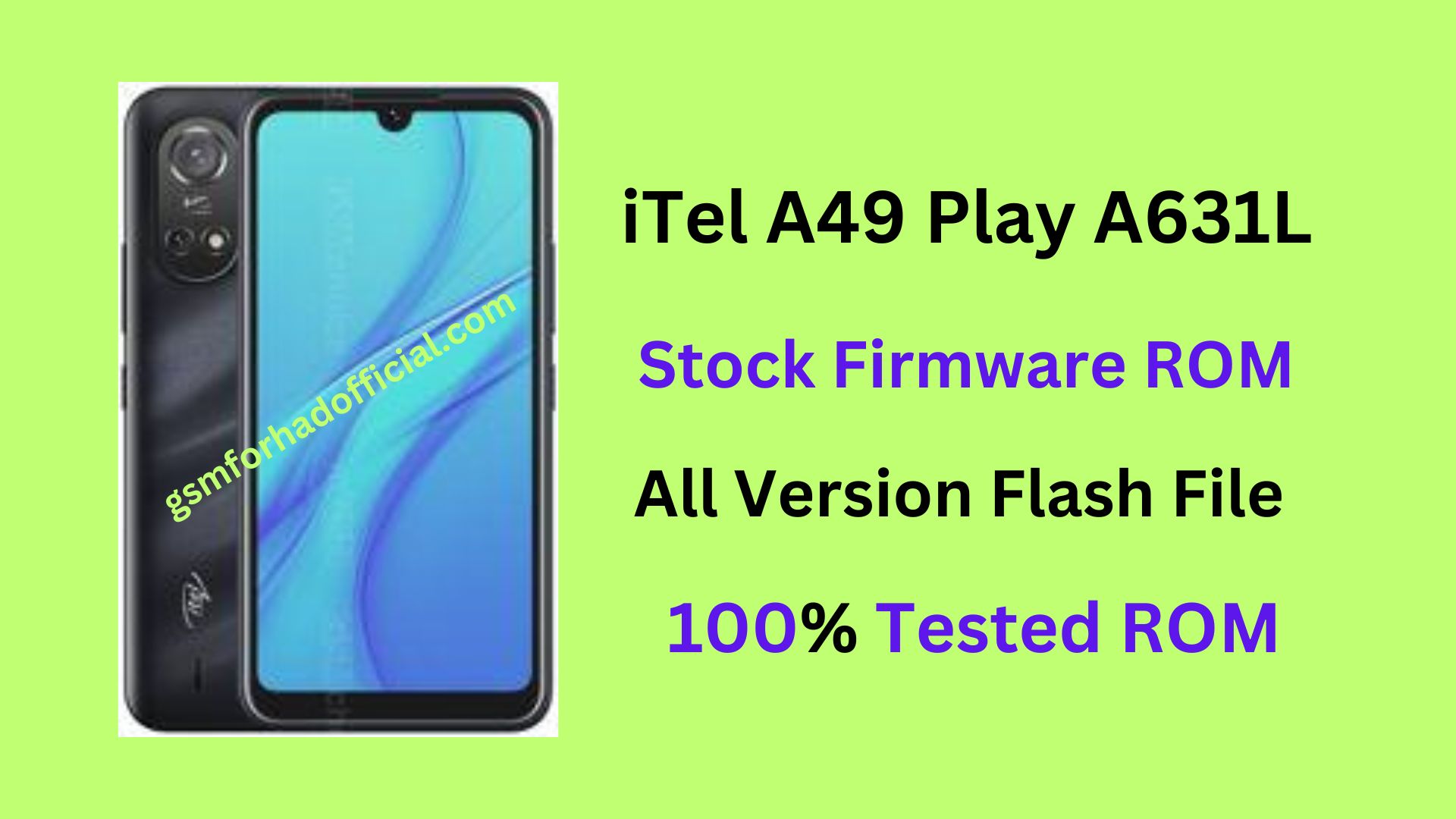 iTel A631L Dead Fix Care Firmware