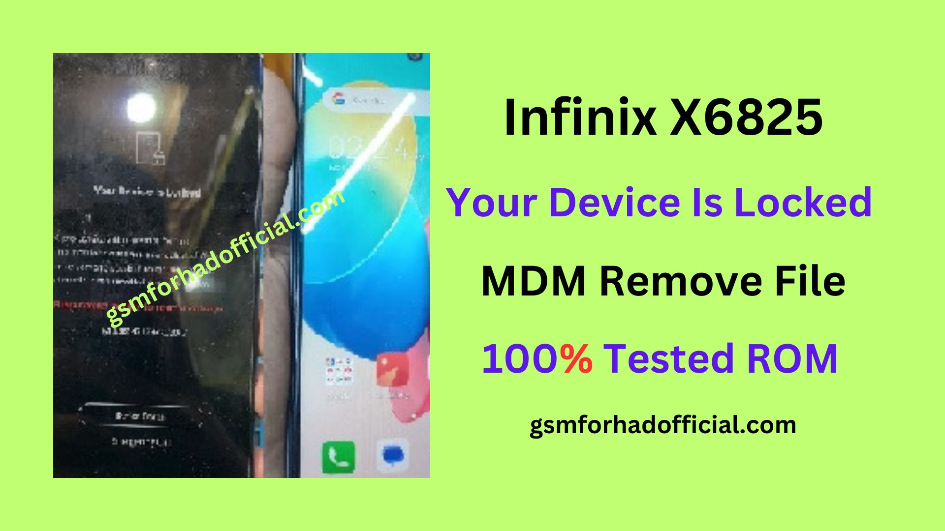 Infinix X6825 Your Device Is Locked